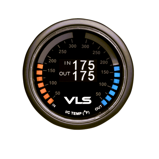Revel VLS OLED Intercooler Dual Temperature Gauge 52mm - Universal - Dirty Racing Products
