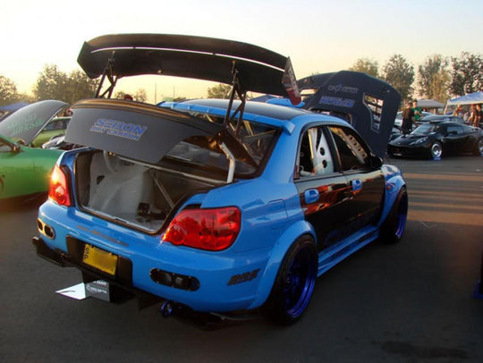 Seibon Carbon Fiber Rear Doors - Subaru WRX 2002-2007 / STI 2004-2007 - Dirty Racing Products