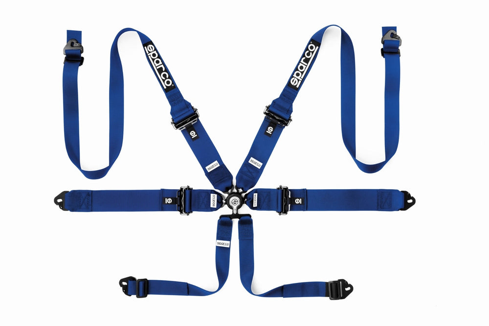 Sparco 6 Point Hans 3"/2" Aluminum Pull Down Harness - Universal - Dirty Racing Products
