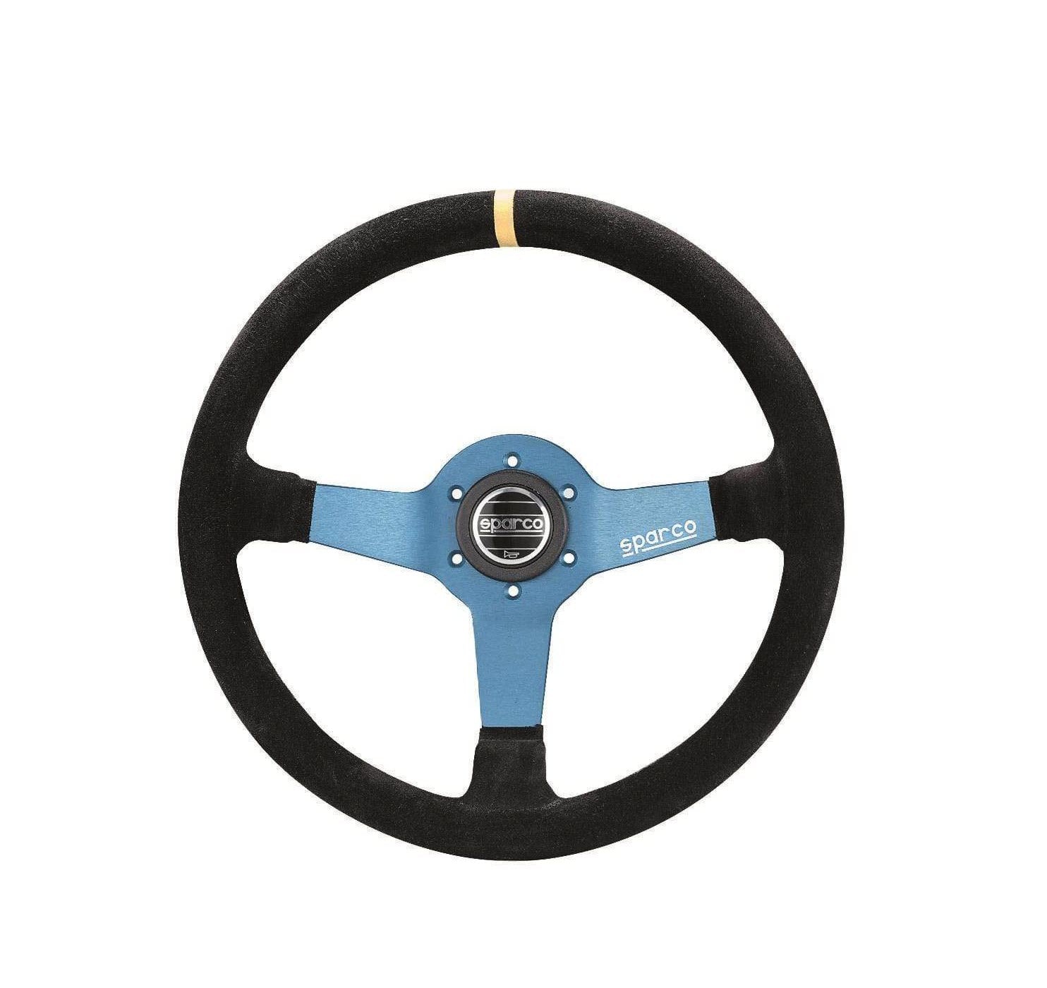 Sparco 3-Spoke Monza L550 Series Street Racing Black Suede Steering Wheel - Dirty Racing Products