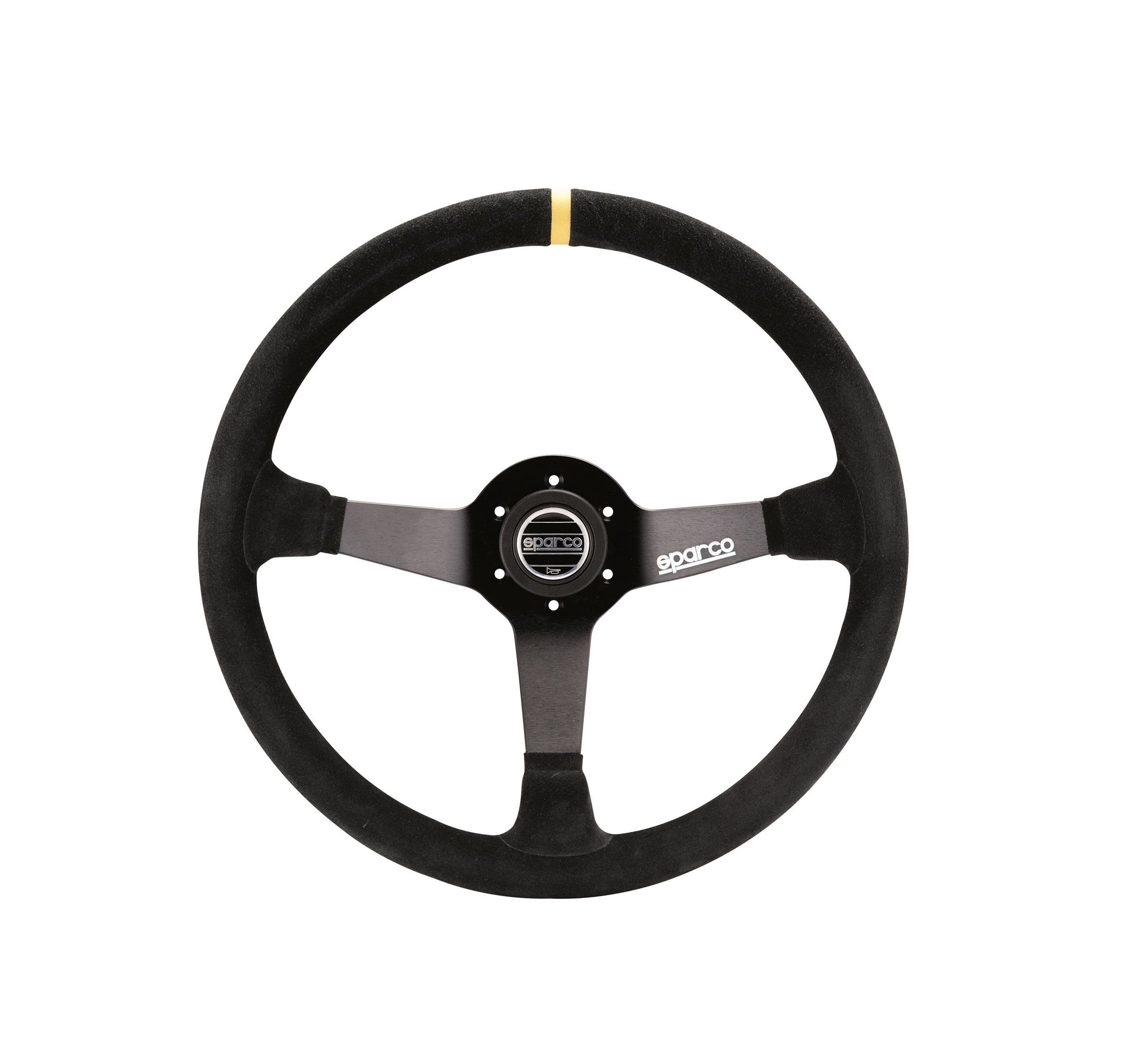 Sparco 3-Spoke R 368 Black Suede Steering Wheel - Dirty Racing Products