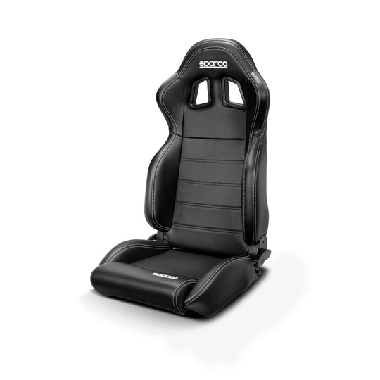 Sparco R100 Reclinable Steel Model Seat Black Vinyl - Universal - Dirty Racing Products
