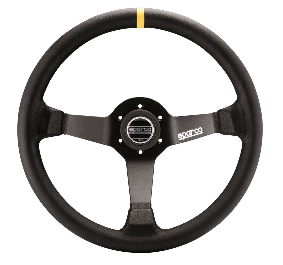 Sparco Steering Wheel 345 Black Leather - Universal - Dirty Racing Products