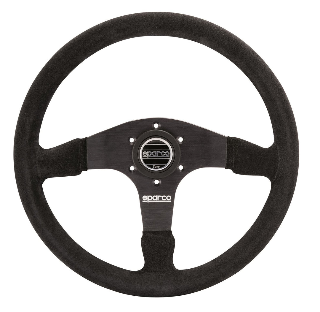 Sparco Steering Wheel R 375 Black Suede - Universal - Dirty Racing Products