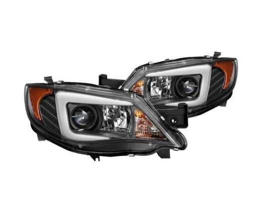 Spyder Black LED DRL Bar Projector Headlights Subaru WRX WRX 2008-2014 - Dirty Racing Products