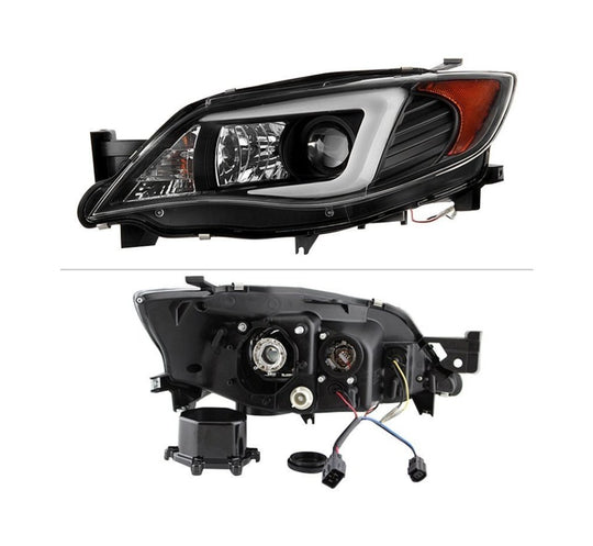 Spyder Black LED DRL Bar Projector Headlights Subaru WRX WRX 2008-2014 - Dirty Racing Products