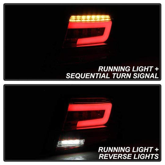 Spyder LED Tail Lights Red Clear Subaru Impreza WRX 2008-2011 (4 Door) - Dirty Racing Products