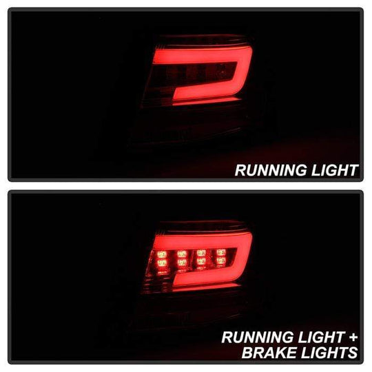 Spyder LED Tail Lights Red Clear Subaru Impreza WRX 2008-2011 (4 Door) - Dirty Racing Products