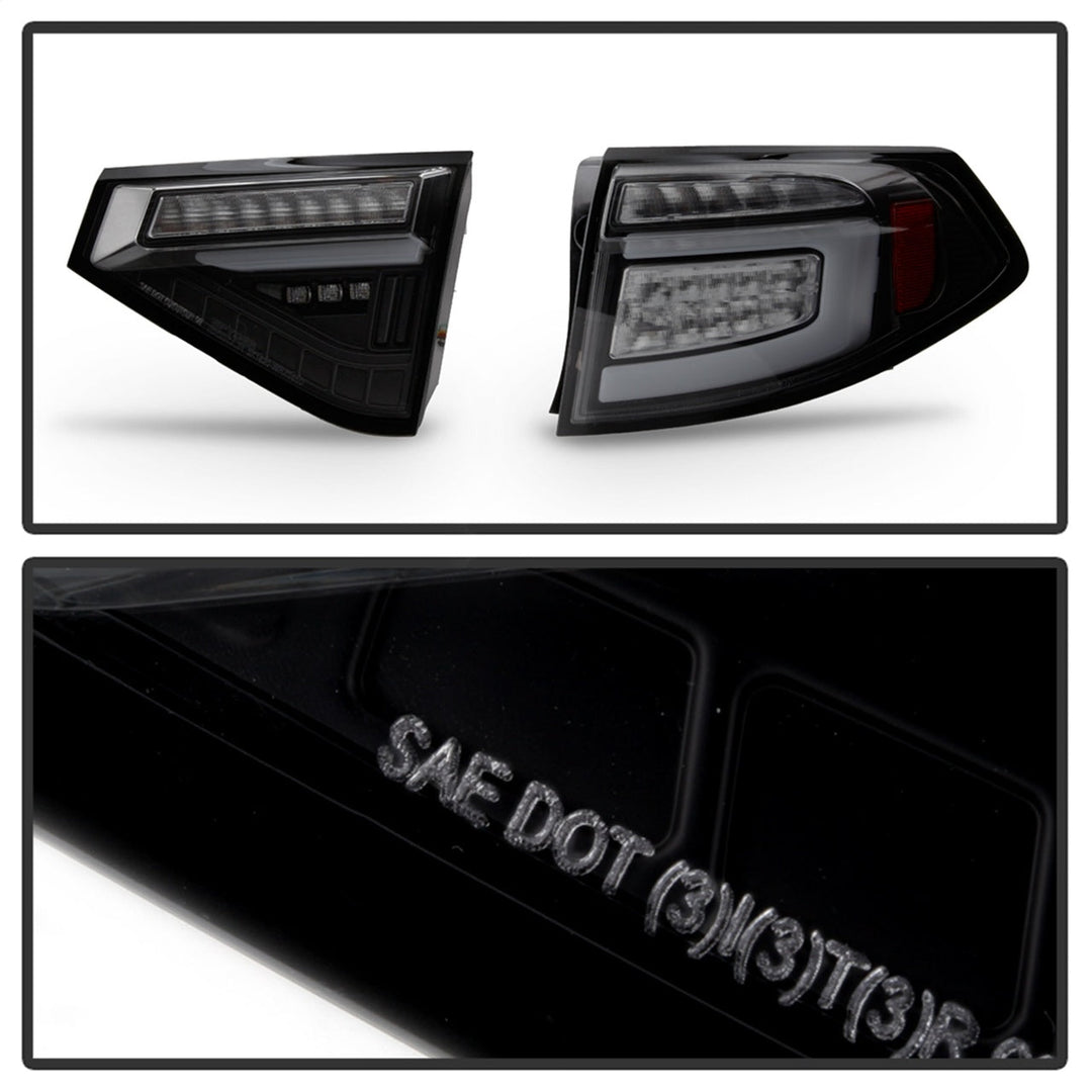 Spyder LED Tail Lights Sequential Signal Black Smoke Subaru WRX 2008-2014 Hatchback - Dirty Racing Products