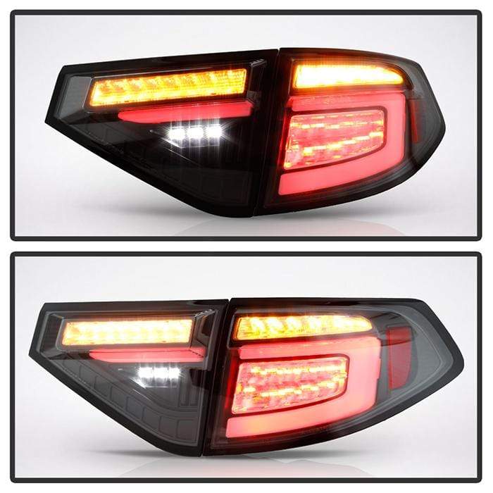 Spyder LED Tail Lights Sequential Signal Black Subaru WRX Hatchback 20