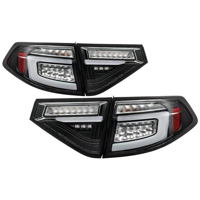 Spyder LED Tail Lights Sequential Signal Black Subaru WRX 2008-2014 Hatch - Dirty Racing Products
