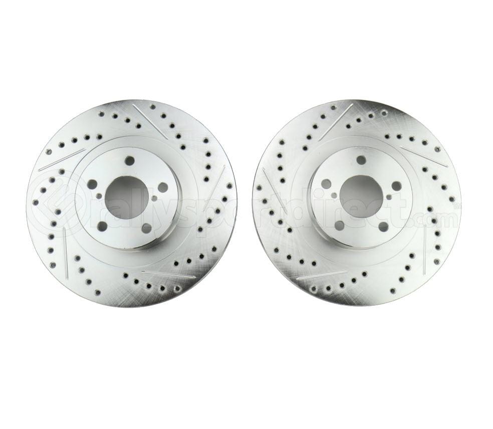 StopTech C-Tek Sport Drilled and Slotted Rotor Front Pair Subaru WRX 2002-2008 - Dirty Racing Products
