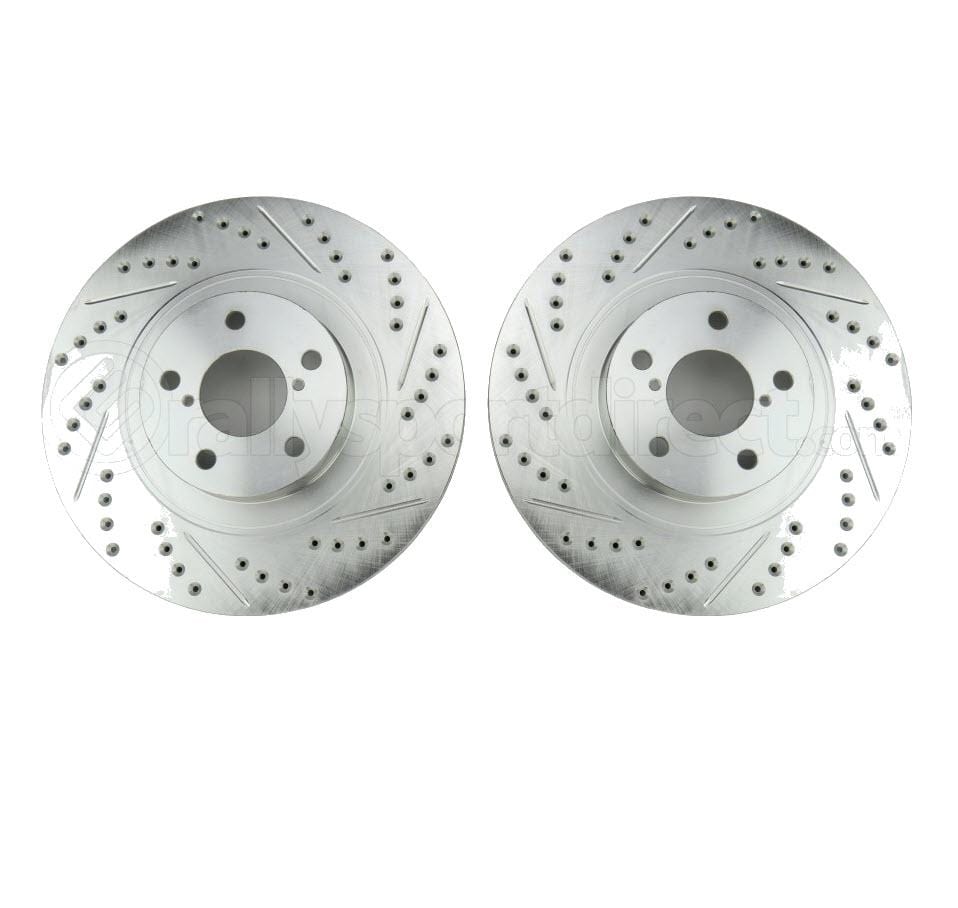 StopTech C-Tek Sport Drilled and Slotted Rotor Front Pair Subaru WRX / Forester / Outback / Legacy / Crosstrek / BRZ / FR-S / 86 - Dirty Racing Products