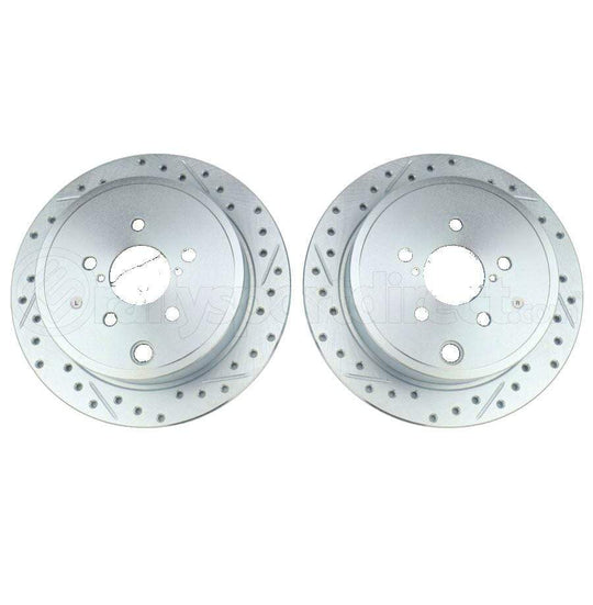 StopTech C-Tek Sport Drilled and Slotted Rotor Pair Rear Subaru WRX 2008-2014 / Forester 2009-2013 - Dirty Racing Products