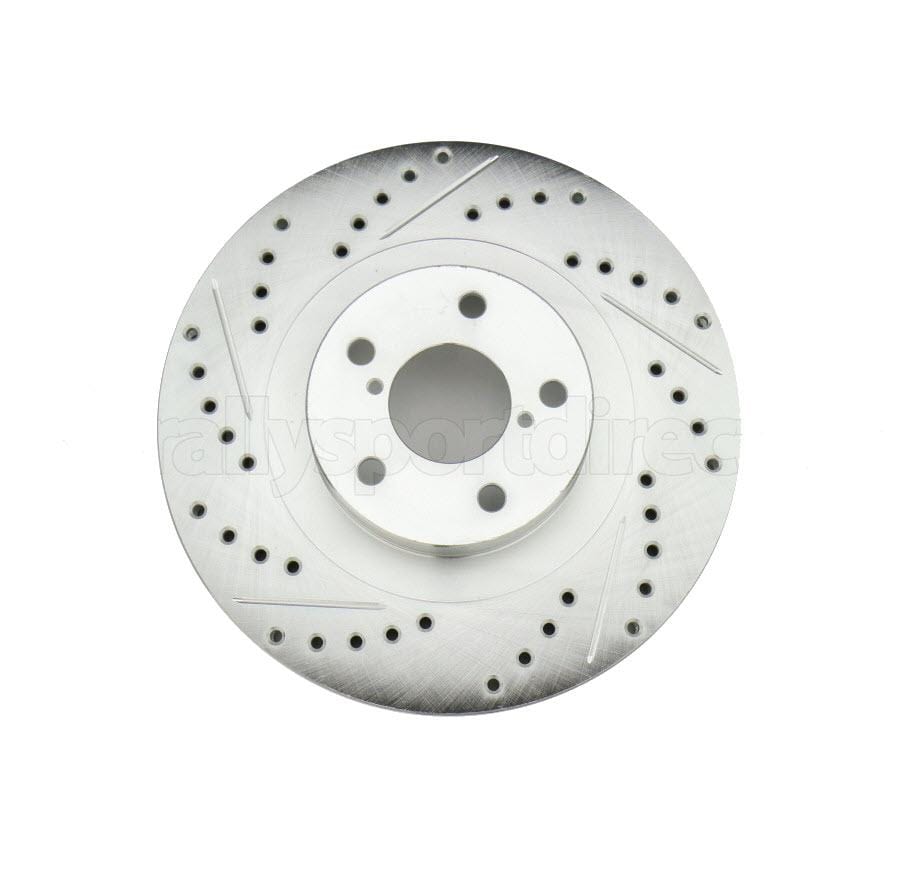 StopTech C-Tek Sport Drilled and Slotted Rotor Single Front Right Subaru WRX 2002-2008 - Dirty Racing Products
