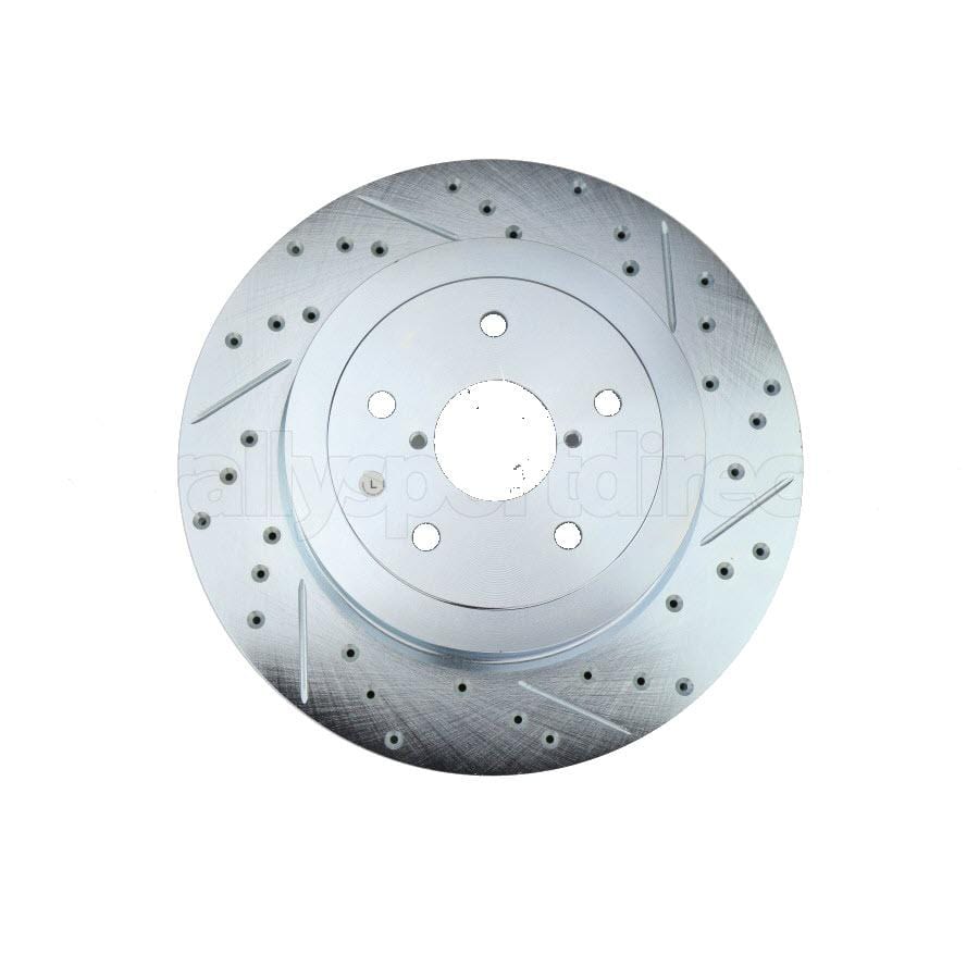 StopTech C-Tek Sport Drilled and Slotted Rotor Single Rear Left Subaru STI 2005-2007 - Dirty Racing Products