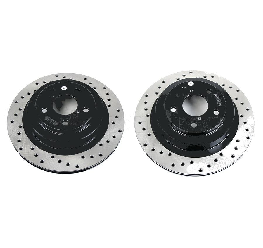 StopTech Drilled Rotor Rear Pair Subaru WRX 2006-2007 / Legacy GT 2005-2009 - Dirty Racing Products