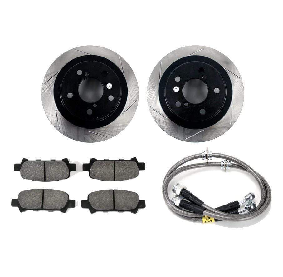StopTech Rear Slotted Sport Brake Kit Subaru WRX 2002-2003 - Dirty Racing Products