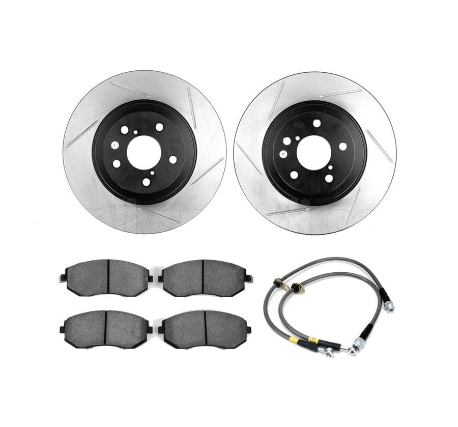 StopTech Sport Kit Slotted Front Subaru WRX 2009-2010 - Dirty Racing Products
