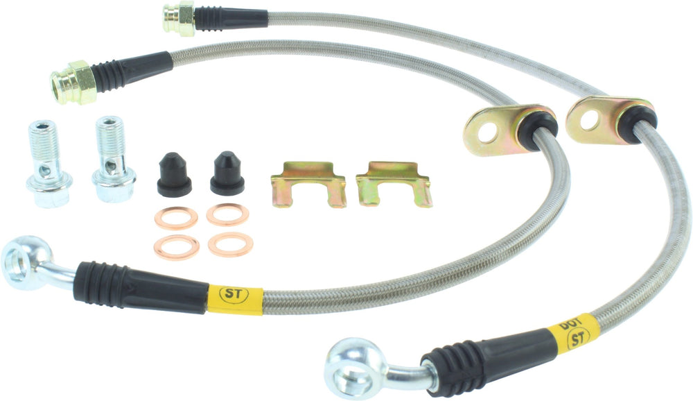 Stoptech Stainless Steel Brake Lines Front Subaru STI 2004-2007 / WRX 2006-2007 - Dirty Racing Products