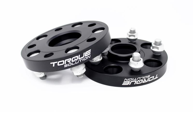 Torque Solution Forged Aluminum Wheel Spacer 5x114.3 20mm Black Pair - Subaru STI 2005+ / WRX 2015 - Dirty Racing Products