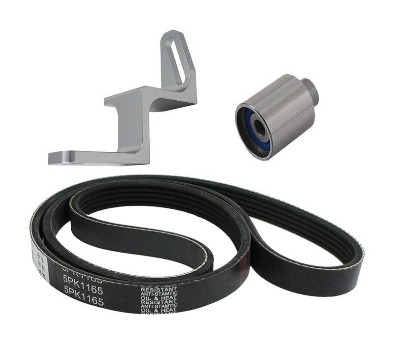 Torque Solution Reversed Intake Manifold Alternator Relocation Bracket Kit (Silver) WRX 02-14, STI 04-19, FXT, LGT,  EJ20, EJ25 - Dirty Racing Products