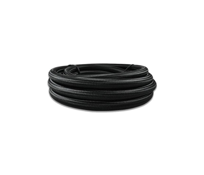 Vibrant Performance 20ft Roll of Black Nylon Braided Flex Hose; AN Size: -6; Hose ID: 0.34 in; - Dirty Racing Products