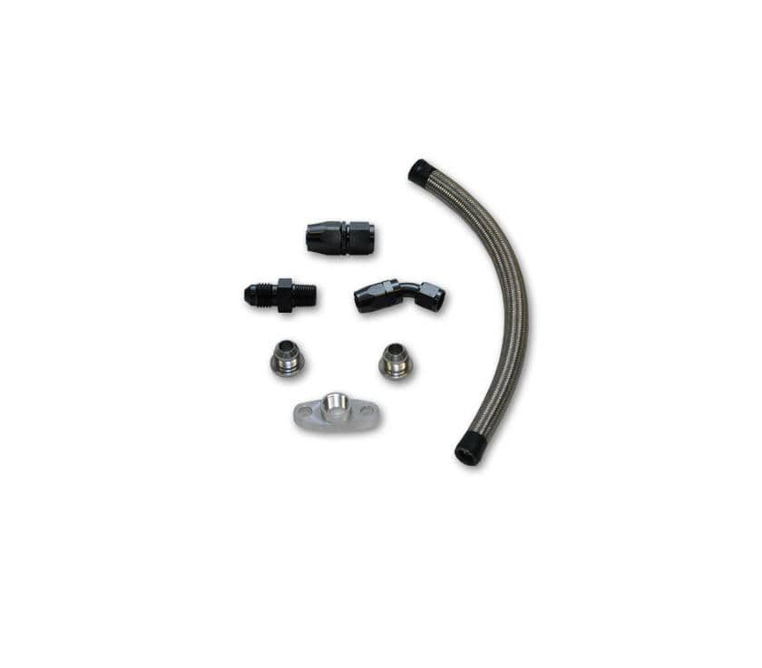 Vibrant Performance Oil Drain Kit for T3/T4 Turbos (12" long line) - Universal - Dirty Racing Products